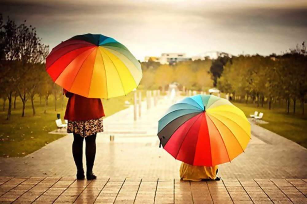 Rainbow Umbrella Big