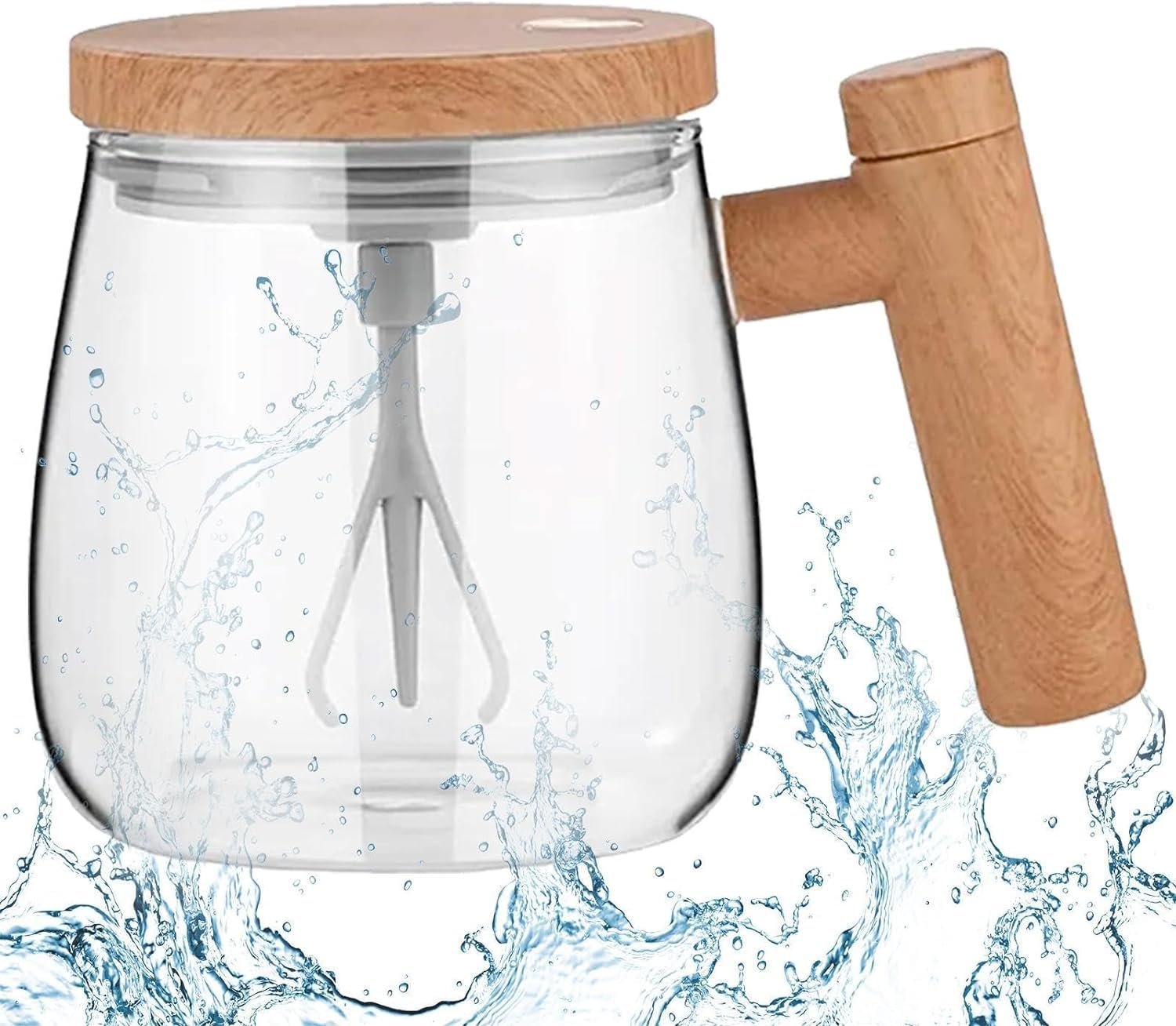 Self Stirring Glass Coffee Mug
