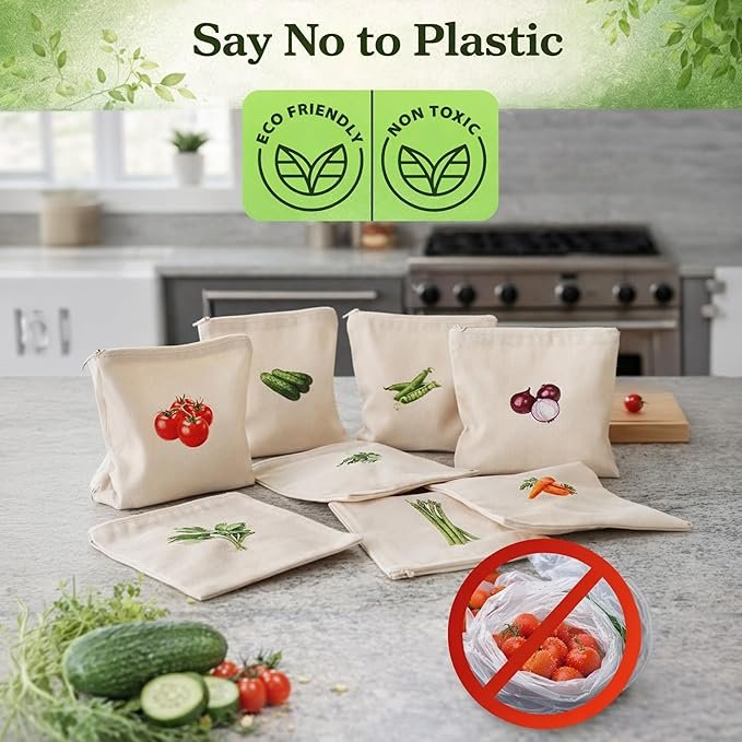 Vegetable Storage Bags 10 PCS
