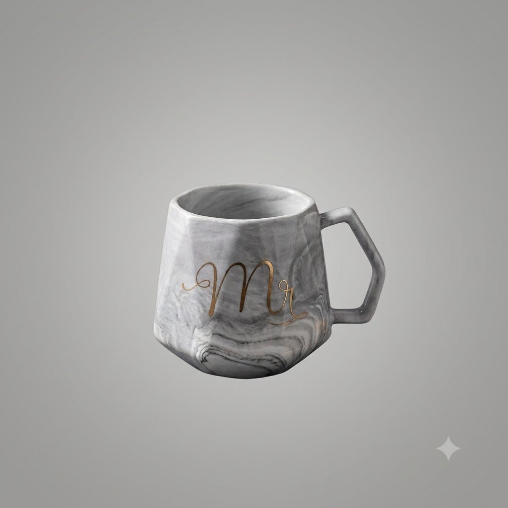 MR-MRS ROYAL MARBLE CERAMIC MUG 340 ML 1 PCS BOX  20721 / MXD002 SD508-H