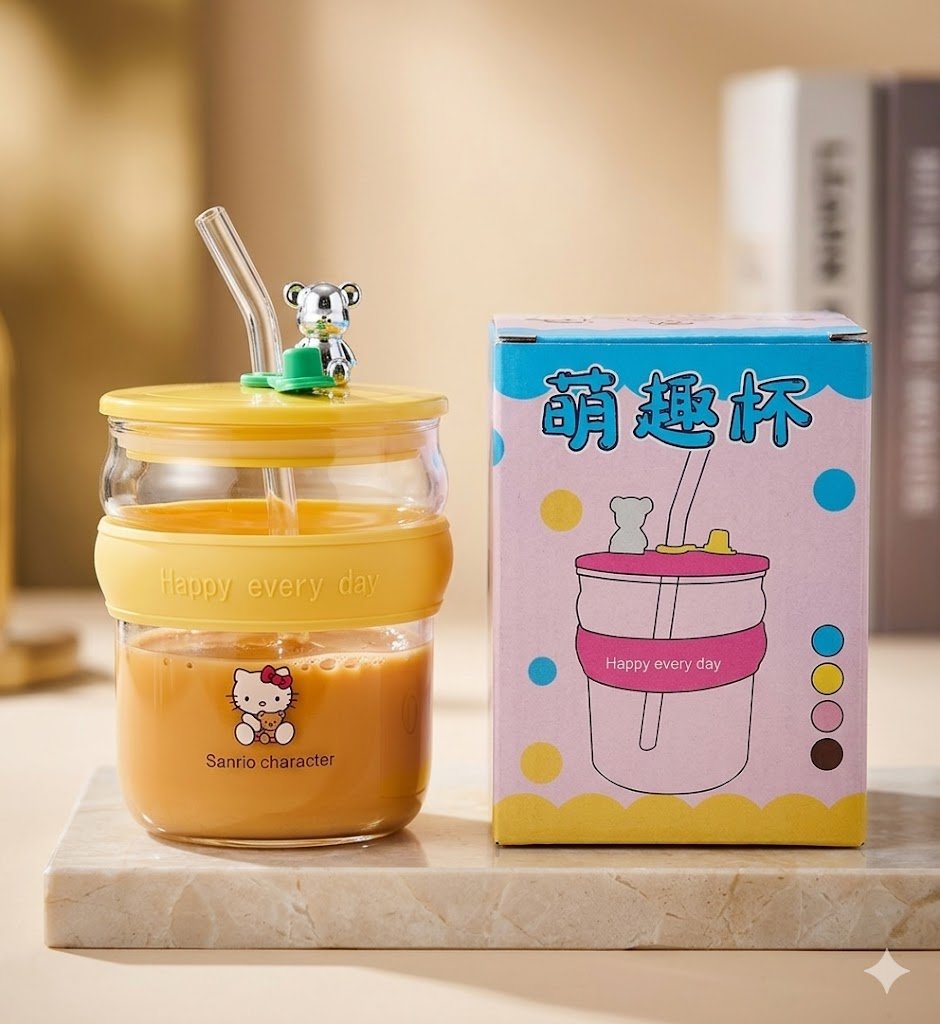 HAPPY EVERY DAY TEDDY BOTTLE 450ML 23068
