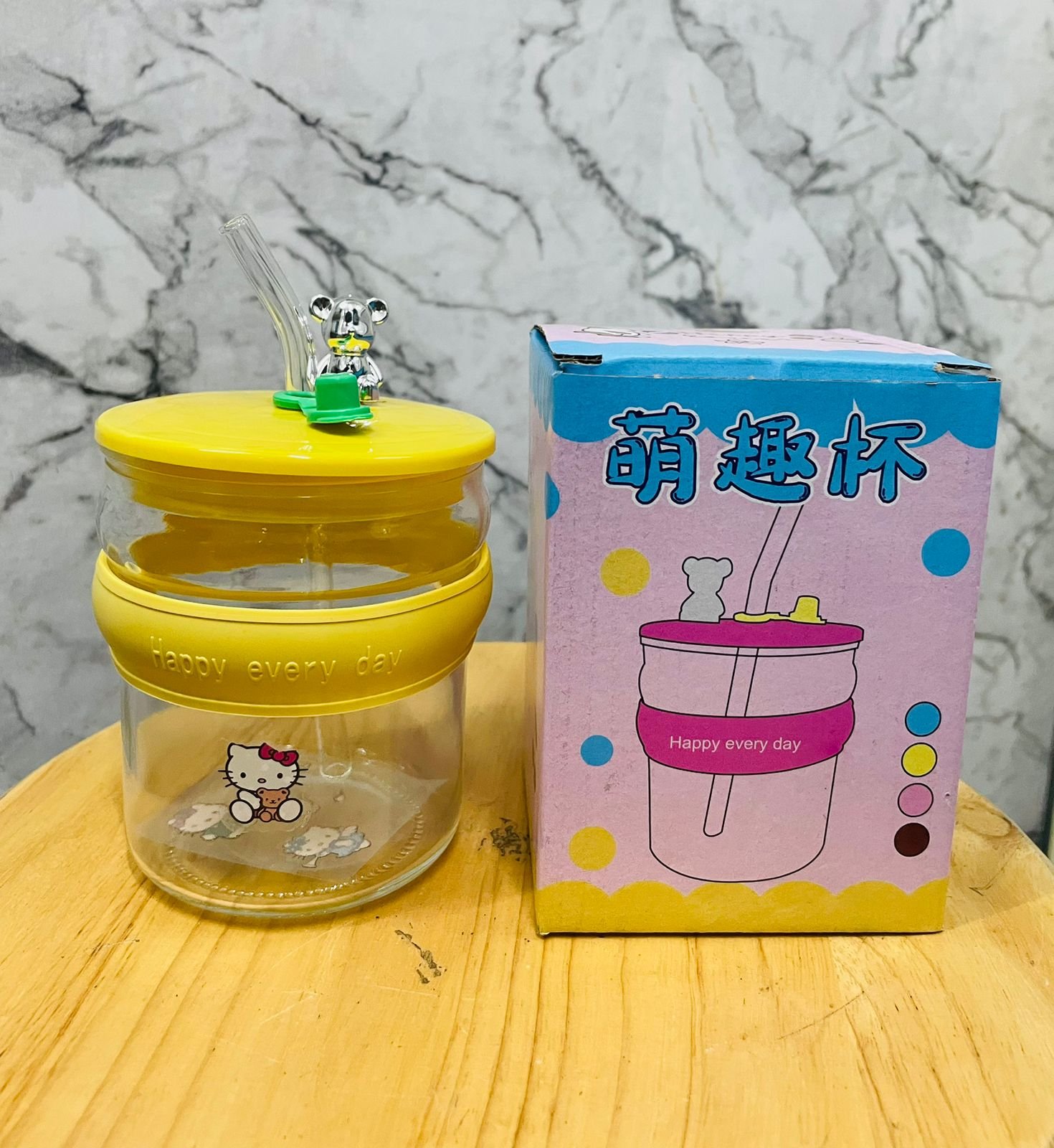 HAPPY EVERY DAY TEDDY BOTTLE 450ML 23068