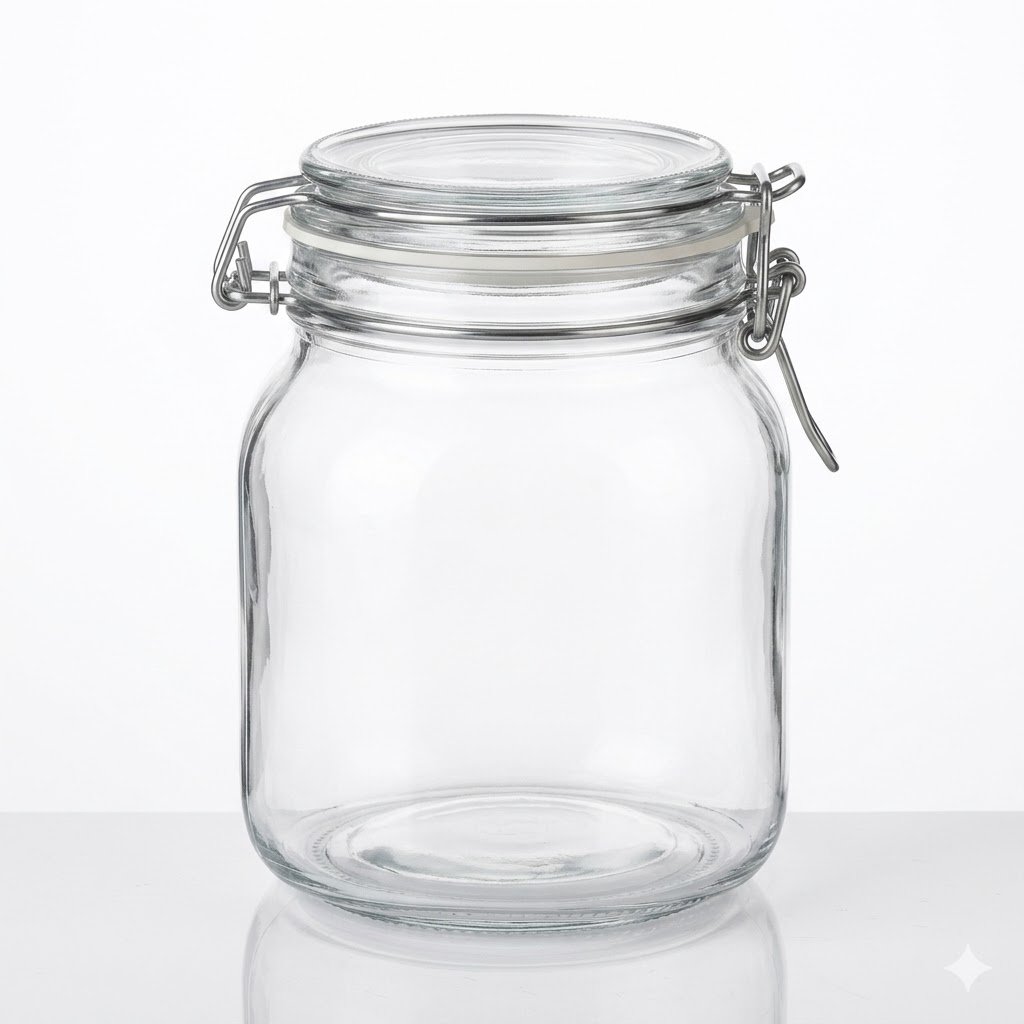 SWING CAP SQUARE JAR 1 LTR BULK 22609