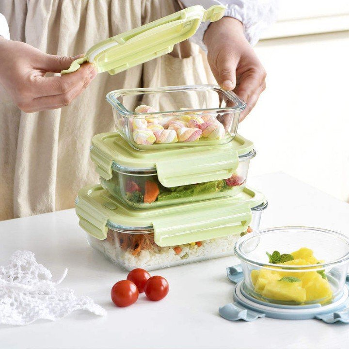 LUNCH BOX RECTANGEL 3 PCS SET BOX PACK 23130 | GTY-2506