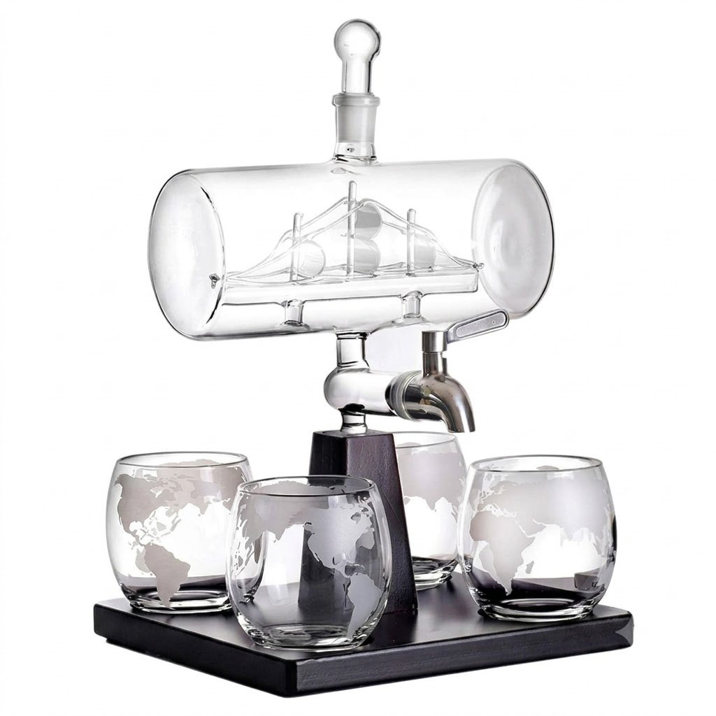 BOAT DECANTER 850ML 5 PCS  22146 / WS-11