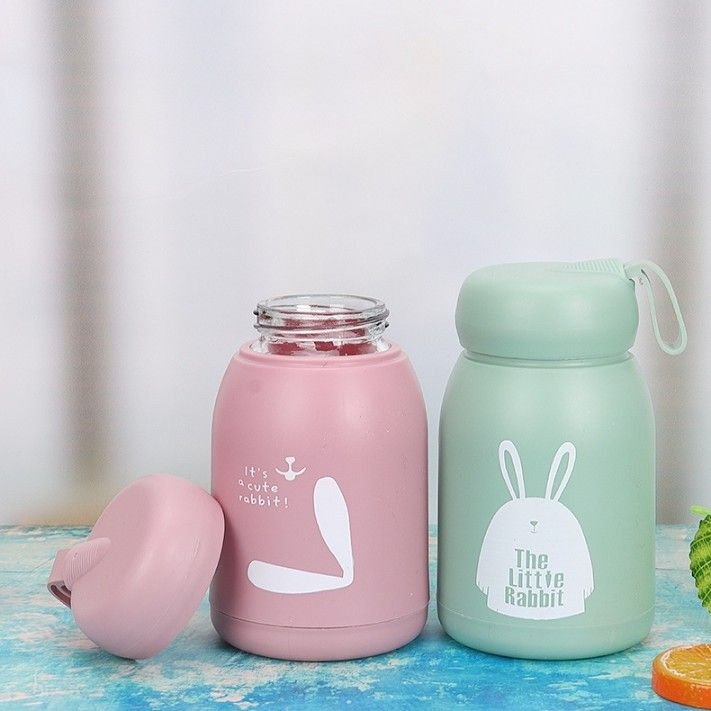 GLASS WATER BOTTLE RABBIT 22261 (PACK OF 2)