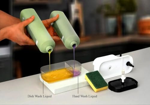 3-in-1 Soap Pump Dispenser for Kitchen and Bathroom, Dish Soap Liquid Dispenser  (Plastic)
