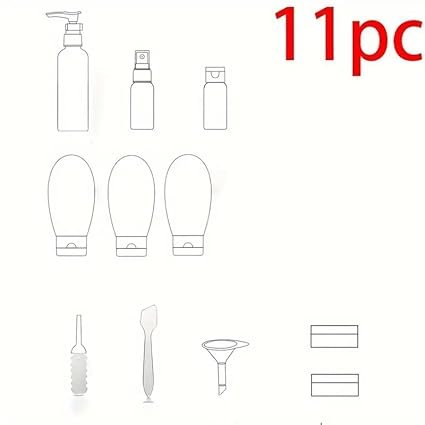 11 PCS Silicone Travel Bottle Set