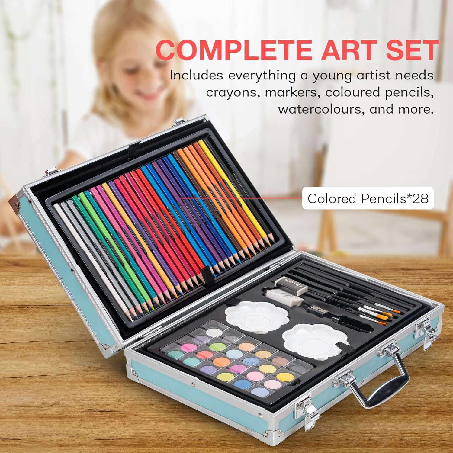145 pcs Big Color Suitcase Kit ART SET